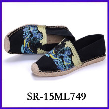 SR-15ML749 Homens todos os sapatos de conforto de dia de cânhamo vinculativo sapatos artesanais
